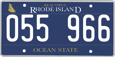 RI license plate 055966