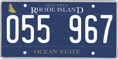 RI license plate 055967