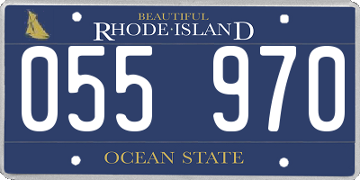RI license plate 055970