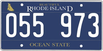 RI license plate 055973