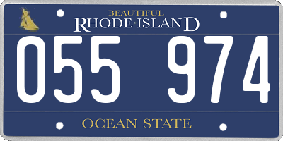 RI license plate 055974