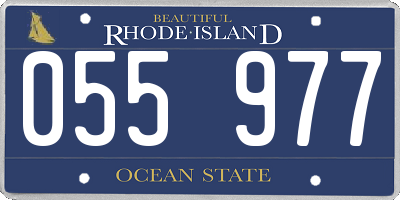 RI license plate 055977
