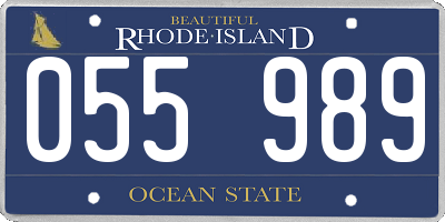 RI license plate 055989