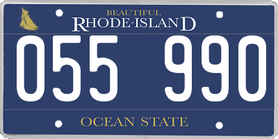RI license plate 055990