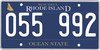RI license plate 055992