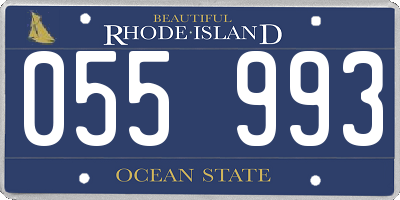 RI license plate 055993