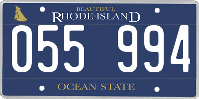 RI license plate 055994