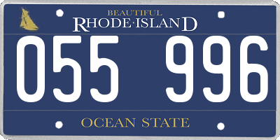 RI license plate 055996
