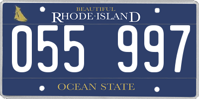 RI license plate 055997