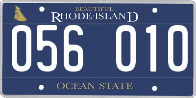 RI license plate 056010