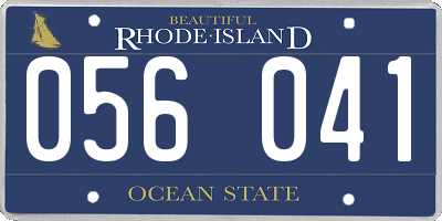 RI license plate 056041