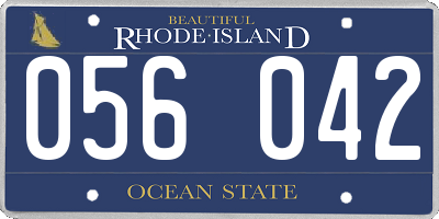 RI license plate 056042