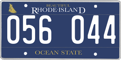 RI license plate 056044