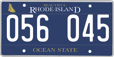 RI license plate 056045
