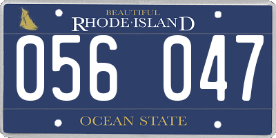 RI license plate 056047