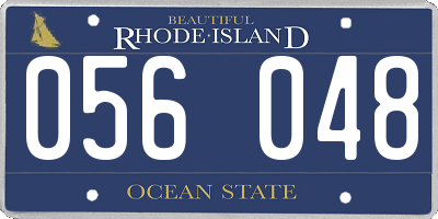 RI license plate 056048
