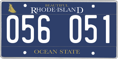 RI license plate 056051