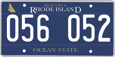 RI license plate 056052