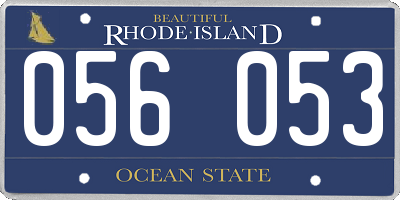 RI license plate 056053