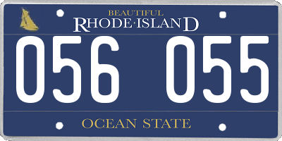 RI license plate 056055