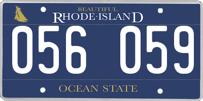 RI license plate 056059