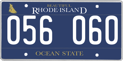 RI license plate 056060