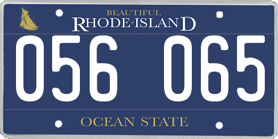 RI license plate 056065