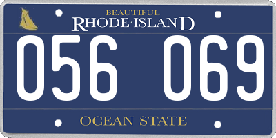 RI license plate 056069
