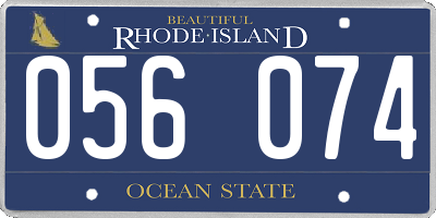 RI license plate 056074