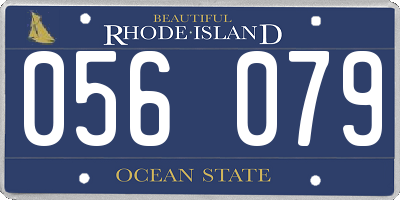 RI license plate 056079