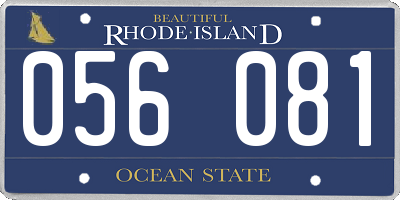 RI license plate 056081