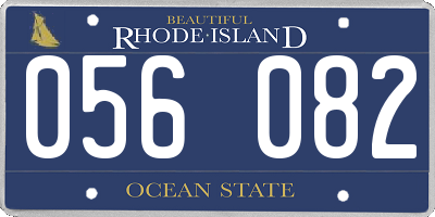 RI license plate 056082