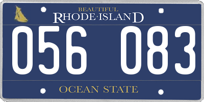 RI license plate 056083