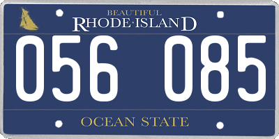 RI license plate 056085