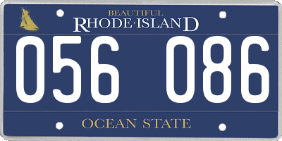 RI license plate 056086