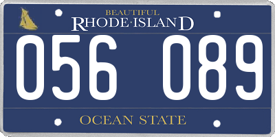 RI license plate 056089