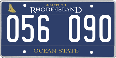 RI license plate 056090