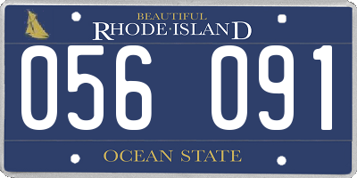 RI license plate 056091