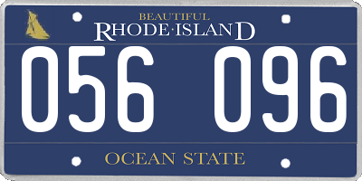 RI license plate 056096