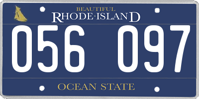 RI license plate 056097