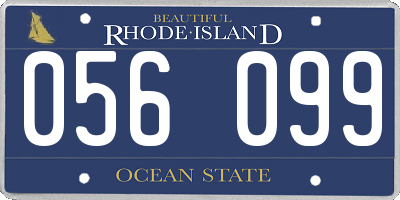 RI license plate 056099