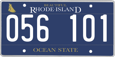 RI license plate 056101