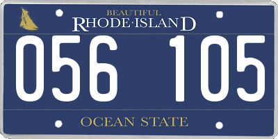 RI license plate 056105