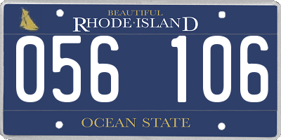 RI license plate 056106