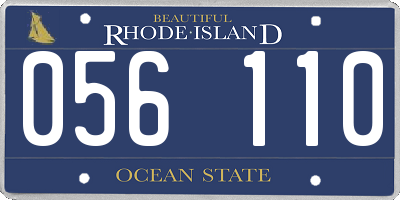 RI license plate 056110