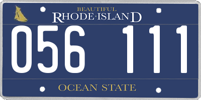 RI license plate 056111