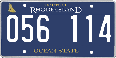 RI license plate 056114