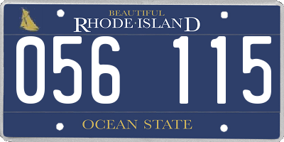 RI license plate 056115