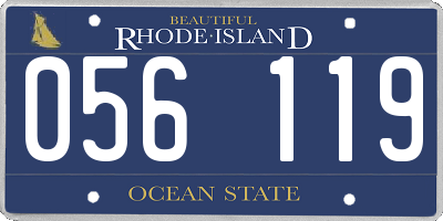 RI license plate 056119