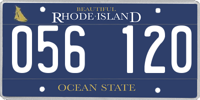 RI license plate 056120